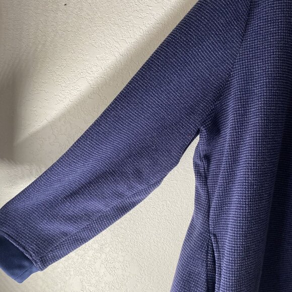 Denim & Co.  Waffle Knit Pullover Sweater Womens XL Blue Pockets Cozy Comfy Fall - Picture 13 of 16